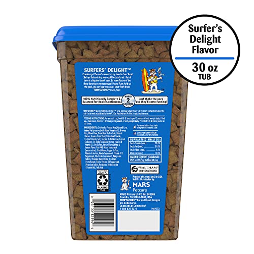 TEMPTATIONS MixUps Crunchy and Soft Cat Treats, Surfer's Delight Flavor, 30 oz. Tub - Image 3