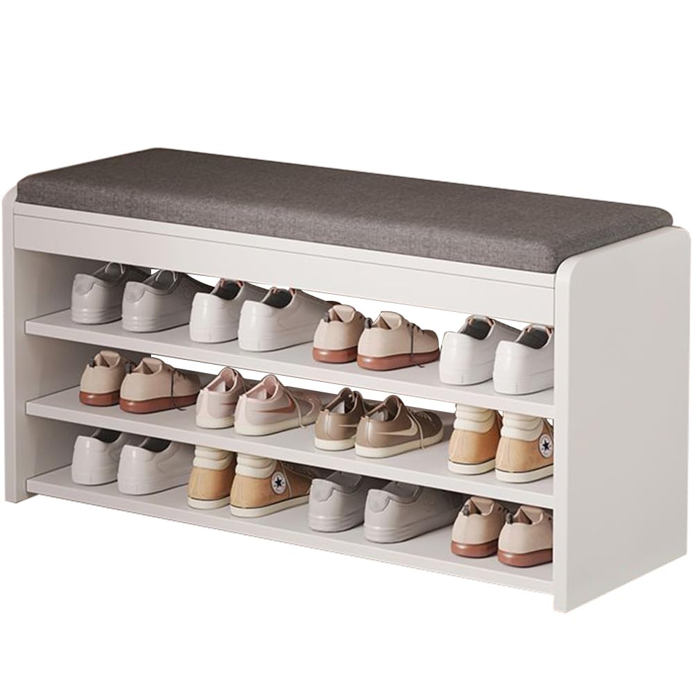 Amazon.co.jp: シューズラック 玄関ベンチ 2/3/4段式靴収納 ベンチ 靴