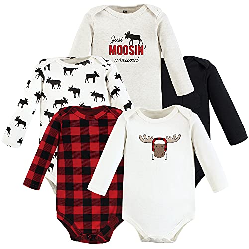 Image of Hudson Baby unisex-baby Cotton Long-sleeve Bodysuits