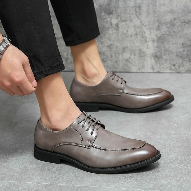 Men's Classic Leather Dress Shoes Comfortable Fashion Formal Work Pointed Toe Business Summer Lace Up Oxford Shoes2