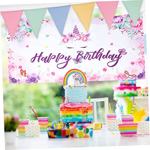 iplusmile 4Pçslayoutdefotografiacenadeunicórnioaniversáriocriançaspanodefundodecoraçãodefestadefotos