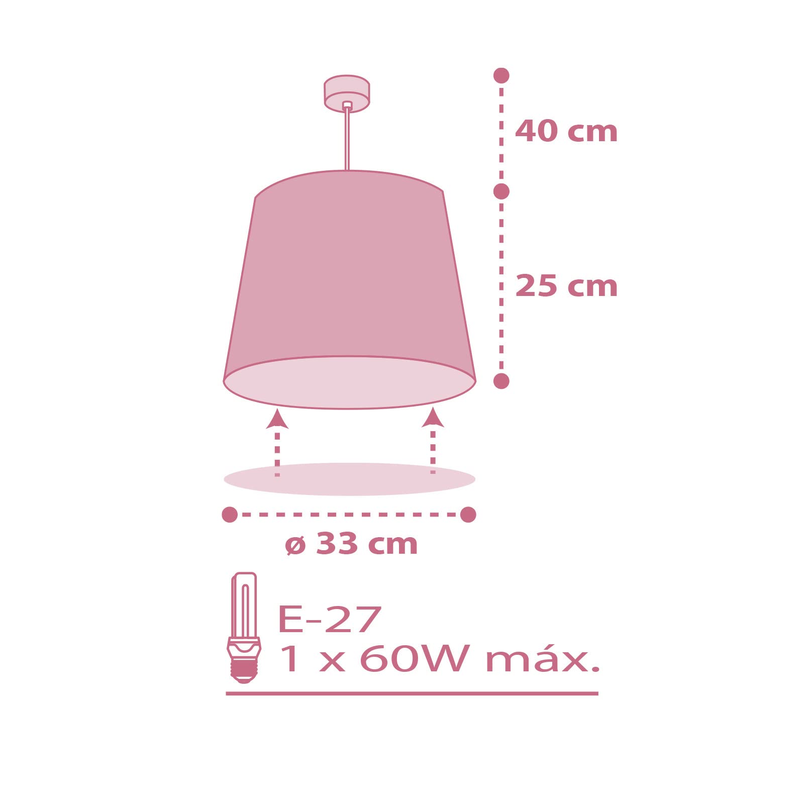 Dalber Lámpara Infantil De Techo Flamingo Flamenco (82462) Animales Arcoiris Rosa, E27, 82462