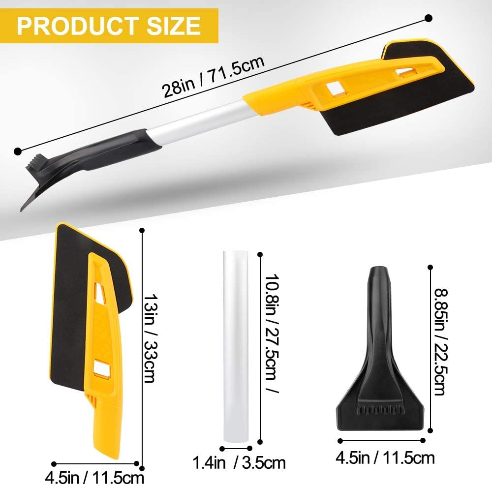 XMING Raschietto di ghiaccio, raschietto di ghiaccio for auto 2-in-1 con scopa, spazzola di neve, spazzola di neve, spazzola di neve, spazzola di neve, raschietto for auto for auto, SUV, Camion, parab