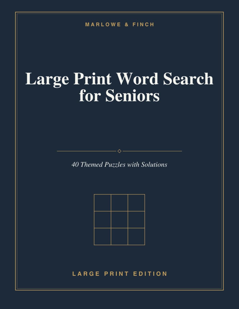 Large Print Word Search for Seniors: 40 Themed Puzzles with Solutions