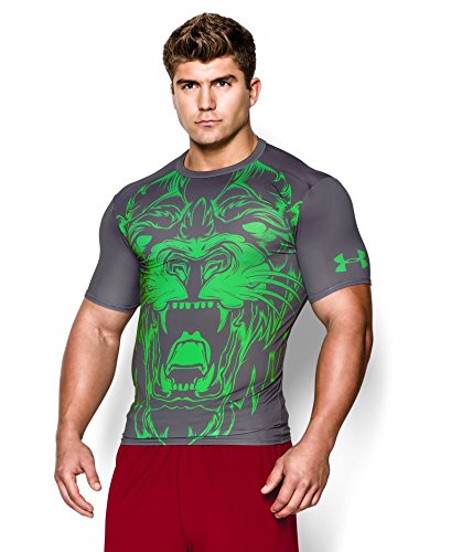 Under Armour Mens UA 100% Beast Lion Compression Shirt Large Graphite