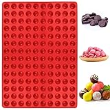 Palksky 140-Cavity Small Round Silicone Mold/Semicircle Chocolate Drops Mold/Dog Treats Pan/Semi Sphere Gummy Candy Molds for Ganache Jelly Caramels Cookies Pet Treats Baking Mold