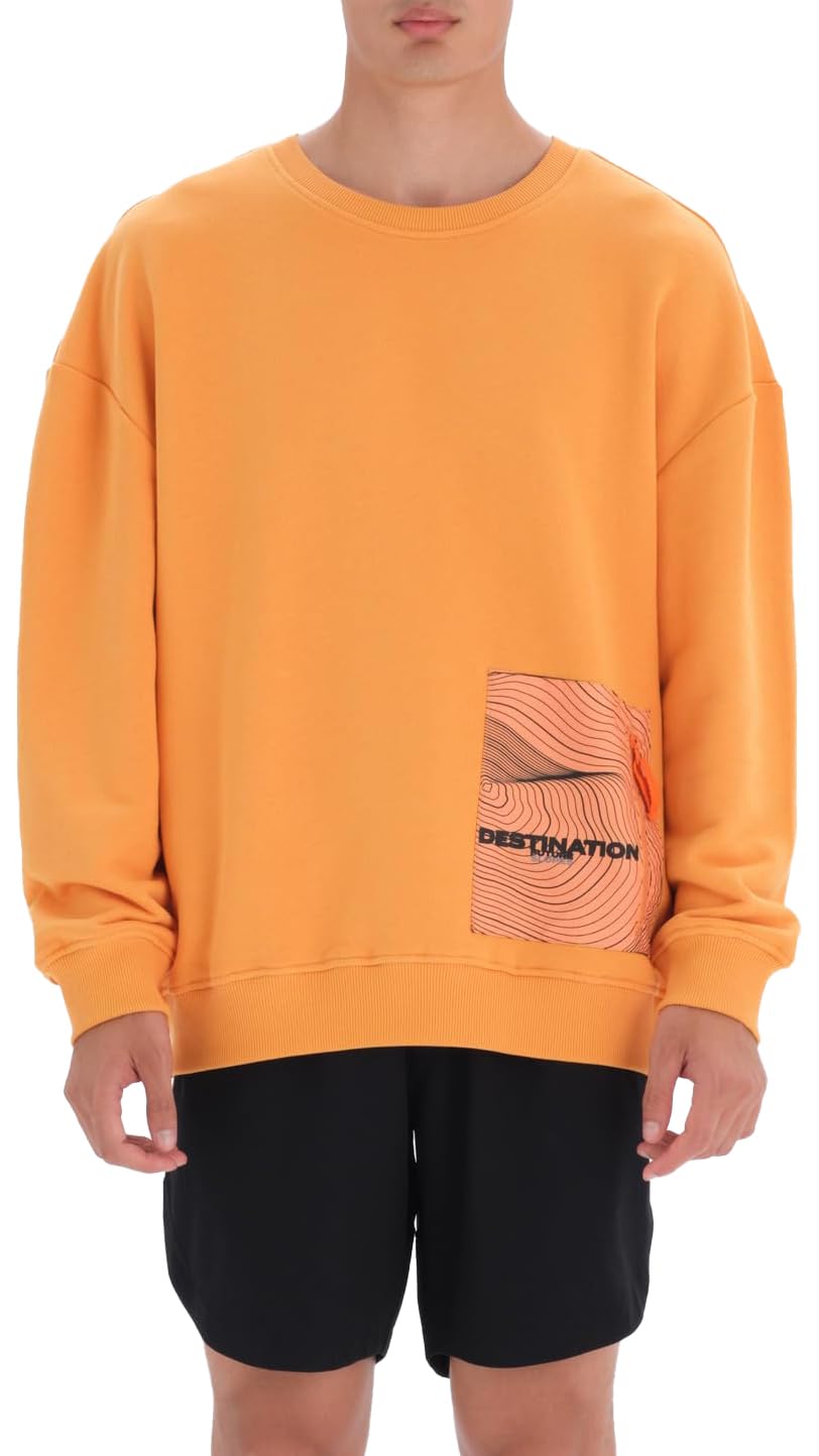 Dagi Erkek Cep Detaylı Sweatshirt Pamuklu Örme Turuncu Dagi Erkek Cep Detaylı Sweatshirt…