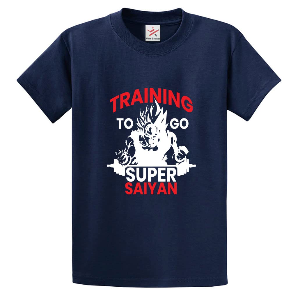 Training to Go Super Saiyan Cartoon Unisex Adults T-Shirt
