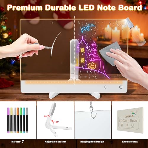 Tableau d'affichage LED pour ne plus oublier vos tâches grâce au feutre 7 couleurs