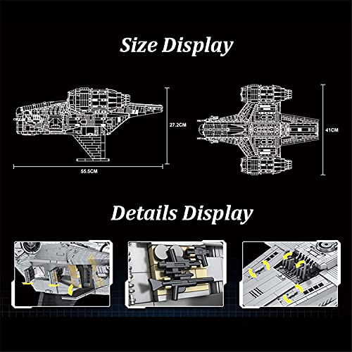 RcBrick 5018 Teile Raumschiff Modell, MK21023 Weltraumzerstörer Modellbausteine, Groß Sci-Fi Super Star Raumschiff MOC… – Bild 5