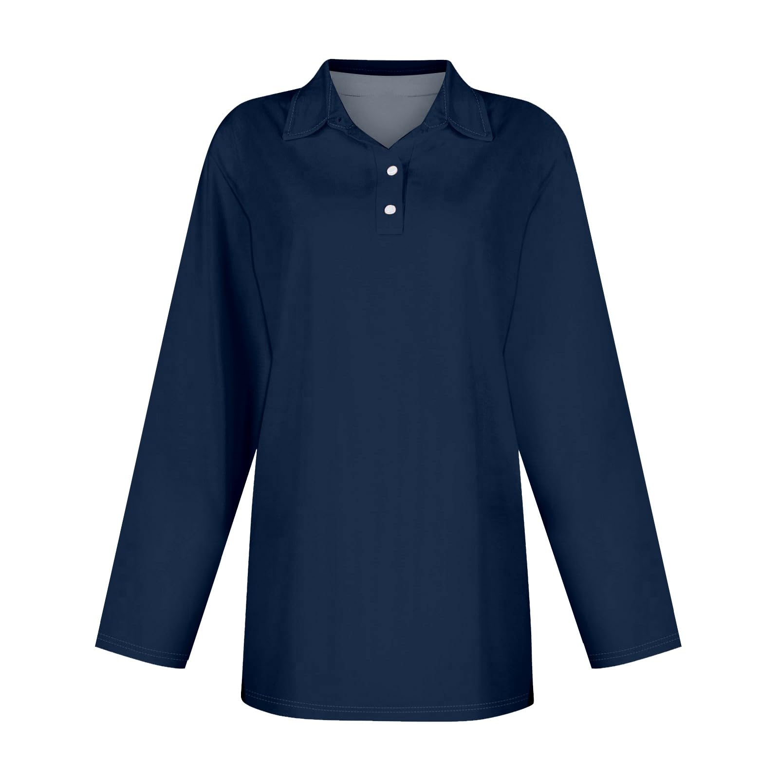 Polo de manga larga para mujer, para golf, tenis, secado rápido, ligero, UPF 50+, protección solar, gimnasio, deportes activos, camiseta con 3 botones, casual, ajuste delgado, color sólido, túnica de