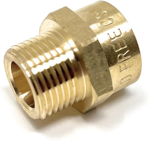 Rosca G (Métrica BSPP) Macho a NPT Rosca Adaptador de tubería hembra - Adaptador sin plomo (38 pulgadas)