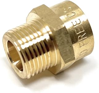 G Thread (Metric BSPP) Male to NPT Thread Female Pipe Fitting Adapter - Lead-Free Adapter (3/8 inch)