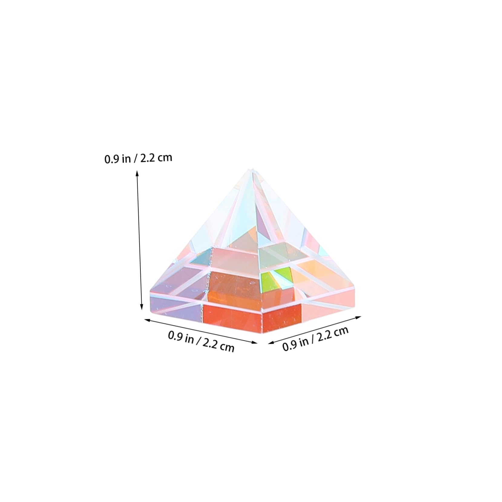 FELTECHELECTR Crystal Photography Prism Pyramids Optical Glass Desk Decor Party Home Decoration