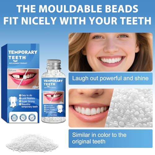 Image of Tooth Repair Kit, Moldable False Teeth Beads for Teeth Repair, Suitable for Missing, Cracked DIY Denture Kit, 1PCS-K1