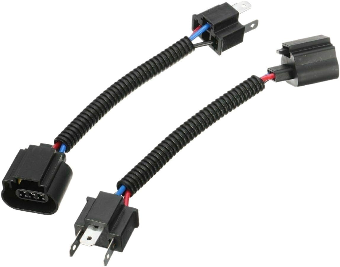 2x 9003 Male To H13 9008 Female Pigtail Headlight Conversion Harness Socket