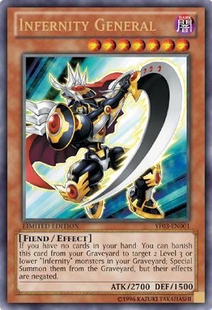 YuGiOh Shonen Jump Promo Single Card Ultra Rare Infernity General YF03-EN001