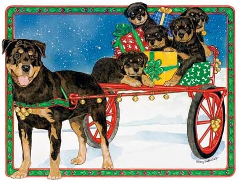 Rottweiler Christmas Cards Set of 10 cards & 10 envelopes