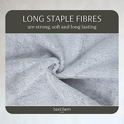 Textilom 100% Turkish Cotton Oversized Luxury Bath Sheets, Jumbo & Extra Large Bath Towels Sheet For Bathroom And Shower With Maximum Softness & Absorbent (40 X 80 Inches)- Light Grey #TOP5