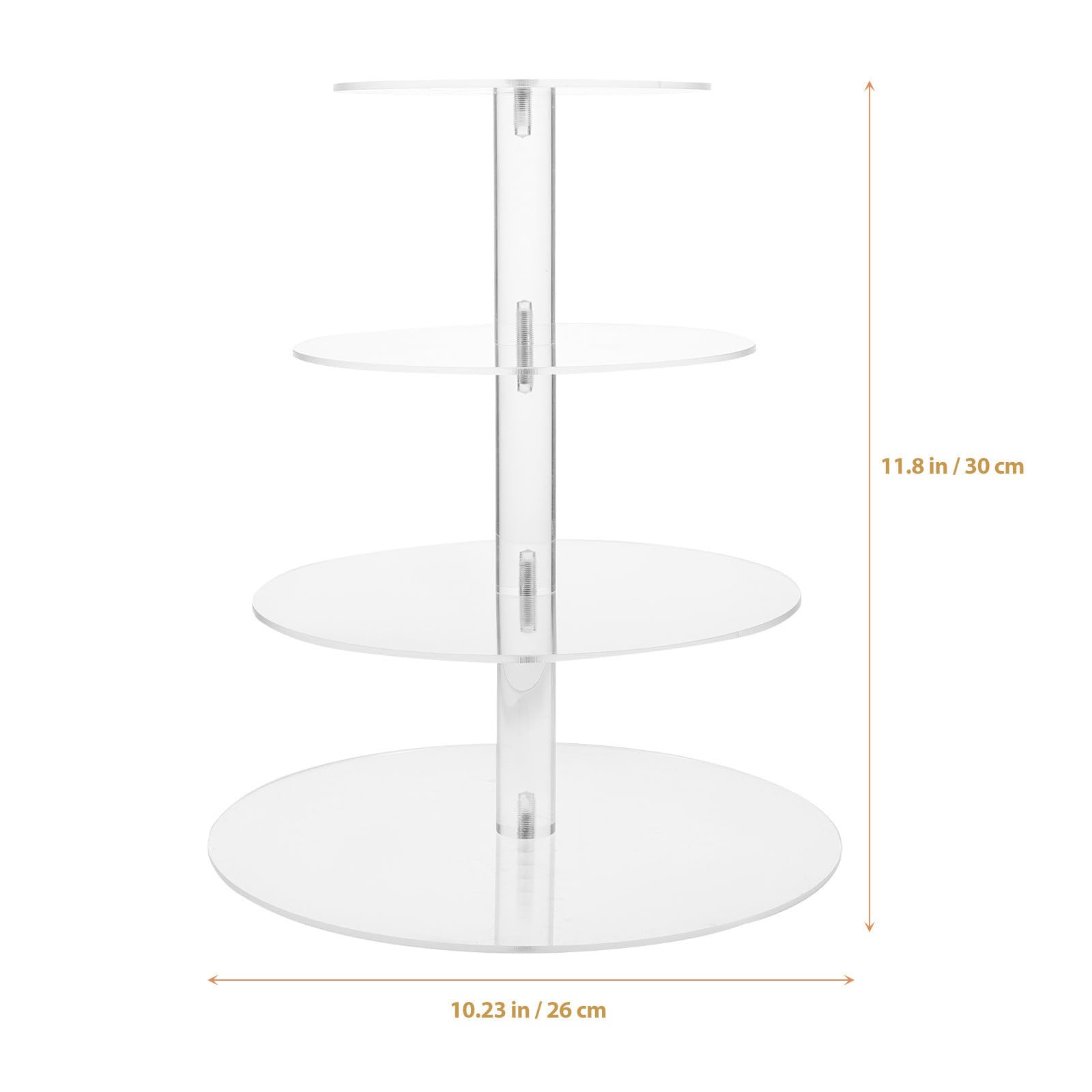 Torre de Postres de Acrílico de 4 Niveles para Cumpleaños