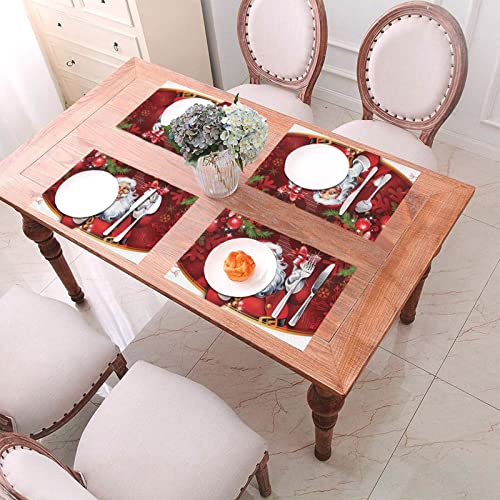 Sets de table Père Noël anti-brûlure pour préserver votre bois