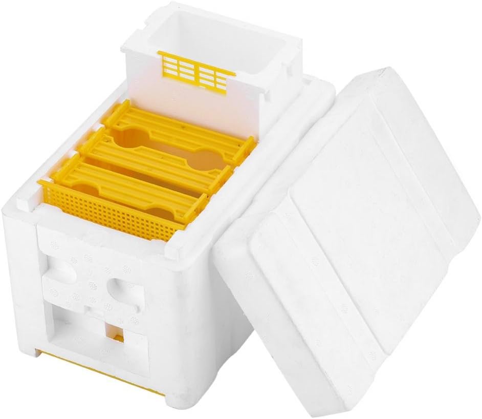 Beekeeping King Box,Complete Harvest Bee Hive Frames Beekeeping Tool Pollination Box Auto Flow Honey Hive