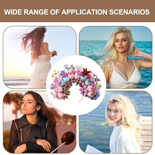 Couronne florale haut de gamme et serre-tête de mode chic
