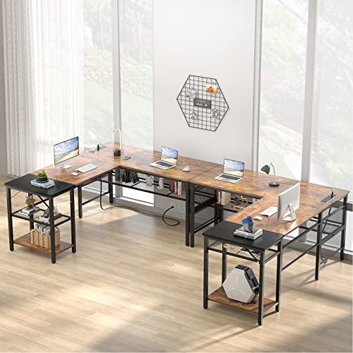 Unikito L Shaped Desk with USB Charging Port and Power Outlet