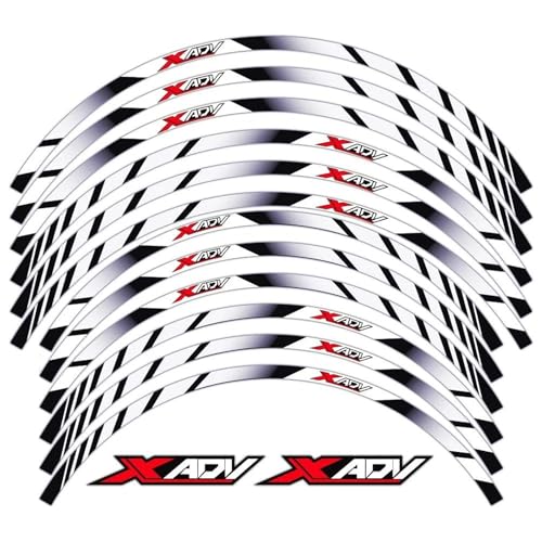 �����X�e�b�J�[�Z�b�g �ɓK������z���_ XADV750 X-ADV750 XADV 750 17�C���`/15�C���`�p �o�C�N�z�C�[���X�e�b�J�[ ���˃X�g���C�v�e�[�v �f�J�[�� �����n�u�X�e�b�J�[ �I�[�g�o�C�̃����f�J�[���X�e�b�J�[(�J���[1)