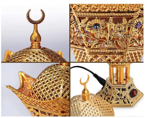 Electric Incense Burner - Oud Frankincense Resin Burner With Adjustable Timer (Gold) #TOP5