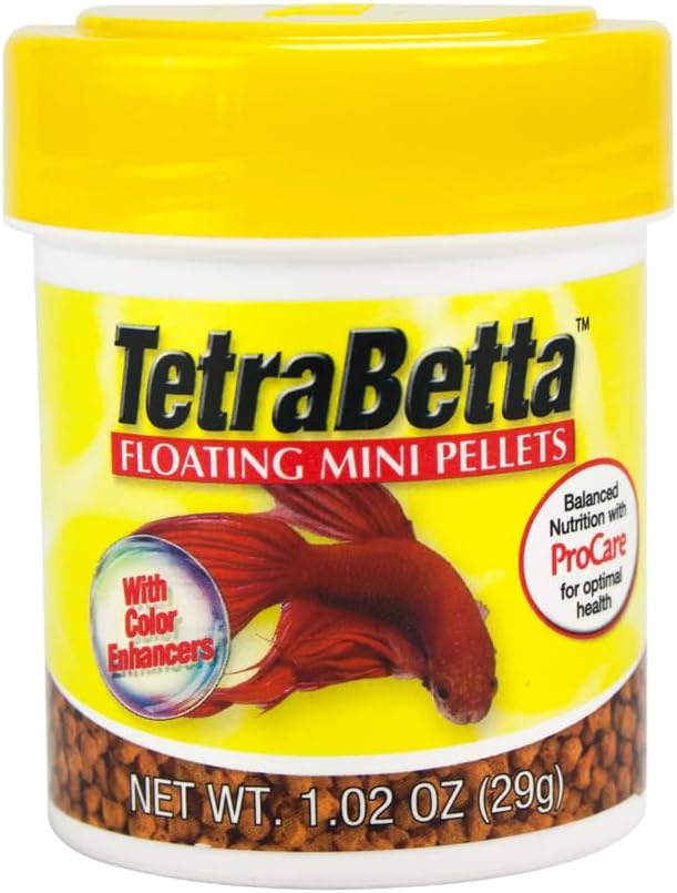 Tetra Betta Small Pellets 1.02 Ounce, Complete Nutrition Plus Color Boost