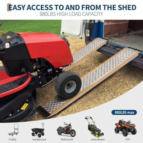 2 Rampas de Aluminio 5FT para Shed 880 LBS Capacidad miniatura 2
