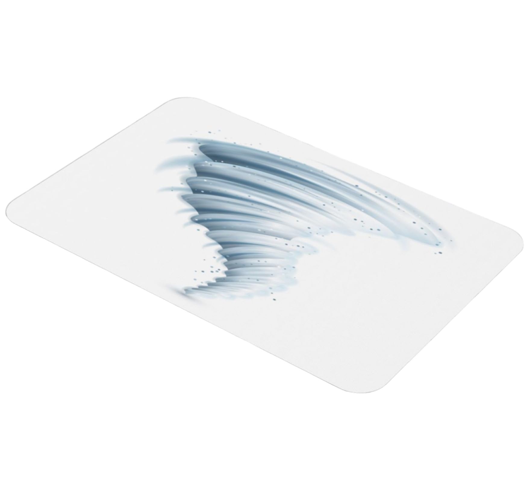 KRPTRIX Tornado Bathroom Mat Quick Dry Non-Slip Rubber Backing Bath Mats Bathroom Rug for Kitchen, Shower Room, Bathtub, 16 x 24 Inches