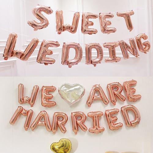 Image of Happy Birthday Balloon Banner Custom Phrase Balloons letter 16 inch Personalized Alphabet Letters Foil Mylar Balloons (Rose gold)