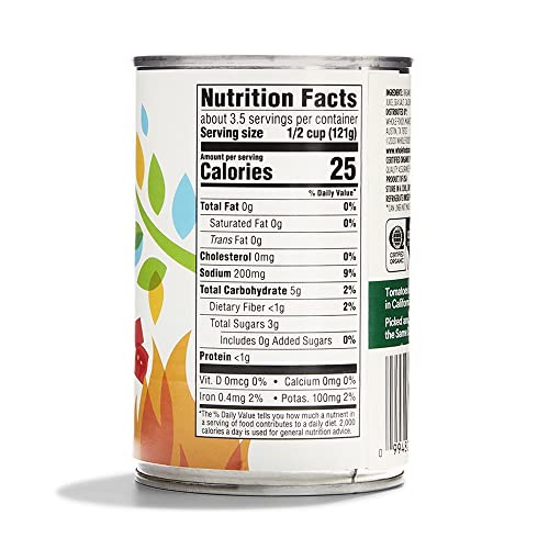Image of 365 by Whole Foods Market, Organic Diced Fire Roasted Tomatoes, 14.5 Ounce (Pack of 6)