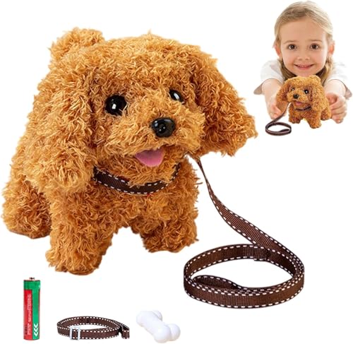 向けのインタラクティブな犬のおもちゃ、インタラクティブなフィギュア - インタラクティブな幼児用犬用おもちゃ,お子様の参加とエンターテイメントのためのリアルな歩く子犬インタラクティブおもちゃ