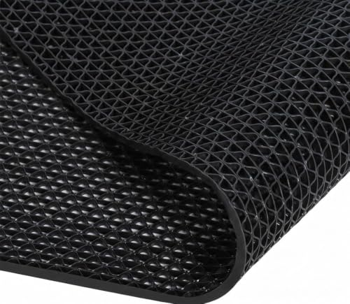 Image of TIB Anti Skid & Multipurpose PVC Rubber Mat for Floor, Swimming Pool Mat, Shower Mat, Carpet, Rainmat, Bathroom Mat, Waterproof Entrance Doormat, 2X3 Feet Black
