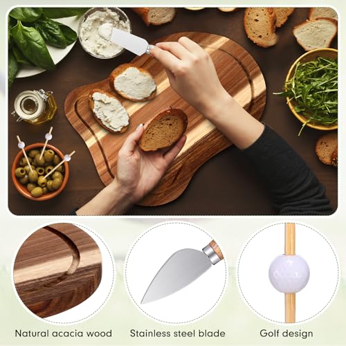 Tabla de queso golf Meanplan con cuchillos y palillos miniatura 4