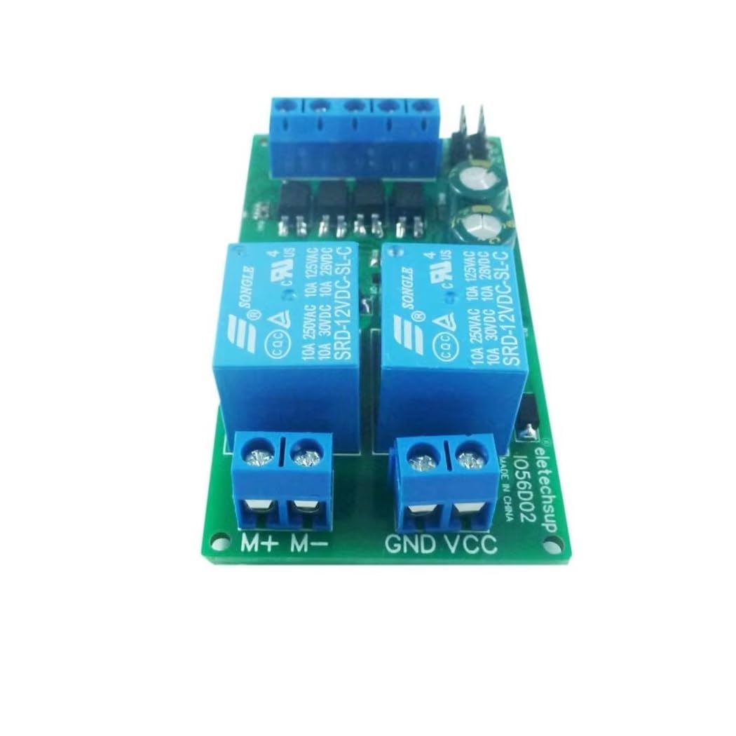 eletechsup IO56D02 DC Motor Controller Board, showing power input, motor output, and signal input terminals.