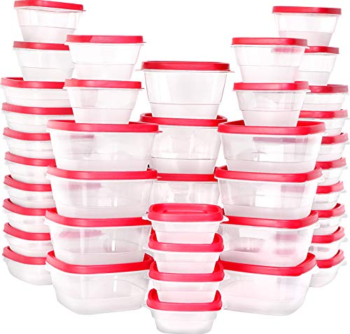Utopia Kitchen 80 Piece Plastic Food Storage Container Set [40 Container and 40