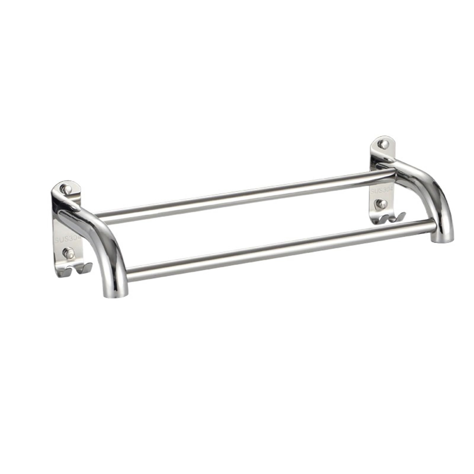 Towel Rail Wall Mounted Double Rack,SUS304 Stainless Steel Modern TowelHolder With Screws For Bathroom,Kitchen,Door,Cabinet(80cm)