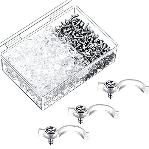 Boao LED Strip Lights Clips Light Mounting Clips One Side LED Light Clips with Screws for 10 mm Wide Waterproof LED Strip Lights (Transparent,100 Pack) Boao LED Strip Lights Clips Light Mounting Clips One Side LED Light Clips with Screws for 10 mm Wide Waterproof LED Strip Lights (Transparent,100 Pack)