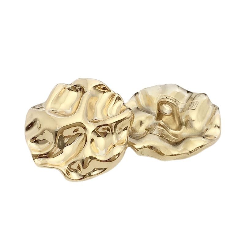 Metalowe guziki do marynarek, Zestaw 40 złotych i srebrnych guzików z metalowym trzonkiem 11-22,5 mm(20pcs Gold,17.5mm)
