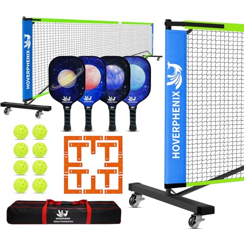 Pickleball Net Set with Wheels, Portable Pickleball Net...