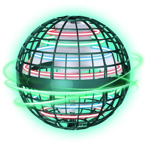 2025 Flying Orb Ball Toy - Christmas Cool Novelty Gift Hover Ball Galaxy Boomerang Hand Drone Magic Floating Ball Orbit Mini Outdoor Fidget Toy Stocking Stuffer for Kids Boys Girls Teens - (Green)