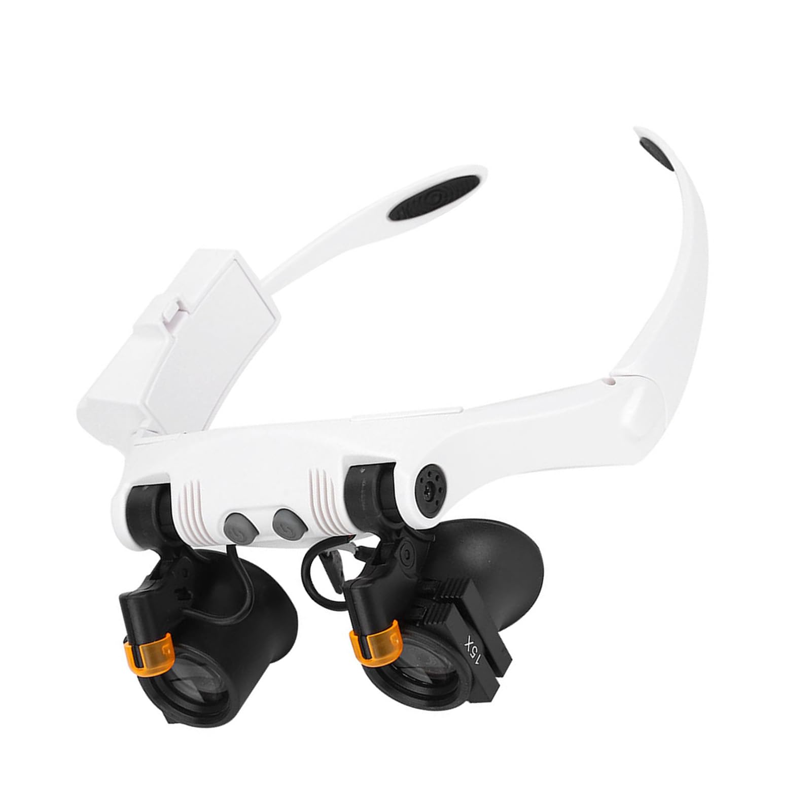 Loupe LED multifonctionnelle à Montage sur tête, 21 loupes combinées avec lentille remplaçable, grossissement réglable 3X à 10X pour l'inspection, la réparation de Montres et la