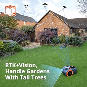 Segway navimow i110n robot lawn mower perimeter wire free 14 acre rtkvision robotic lawnmower ai assisted mapping virtual boundary app control 58dba quiet multi zone management  urban country home decor