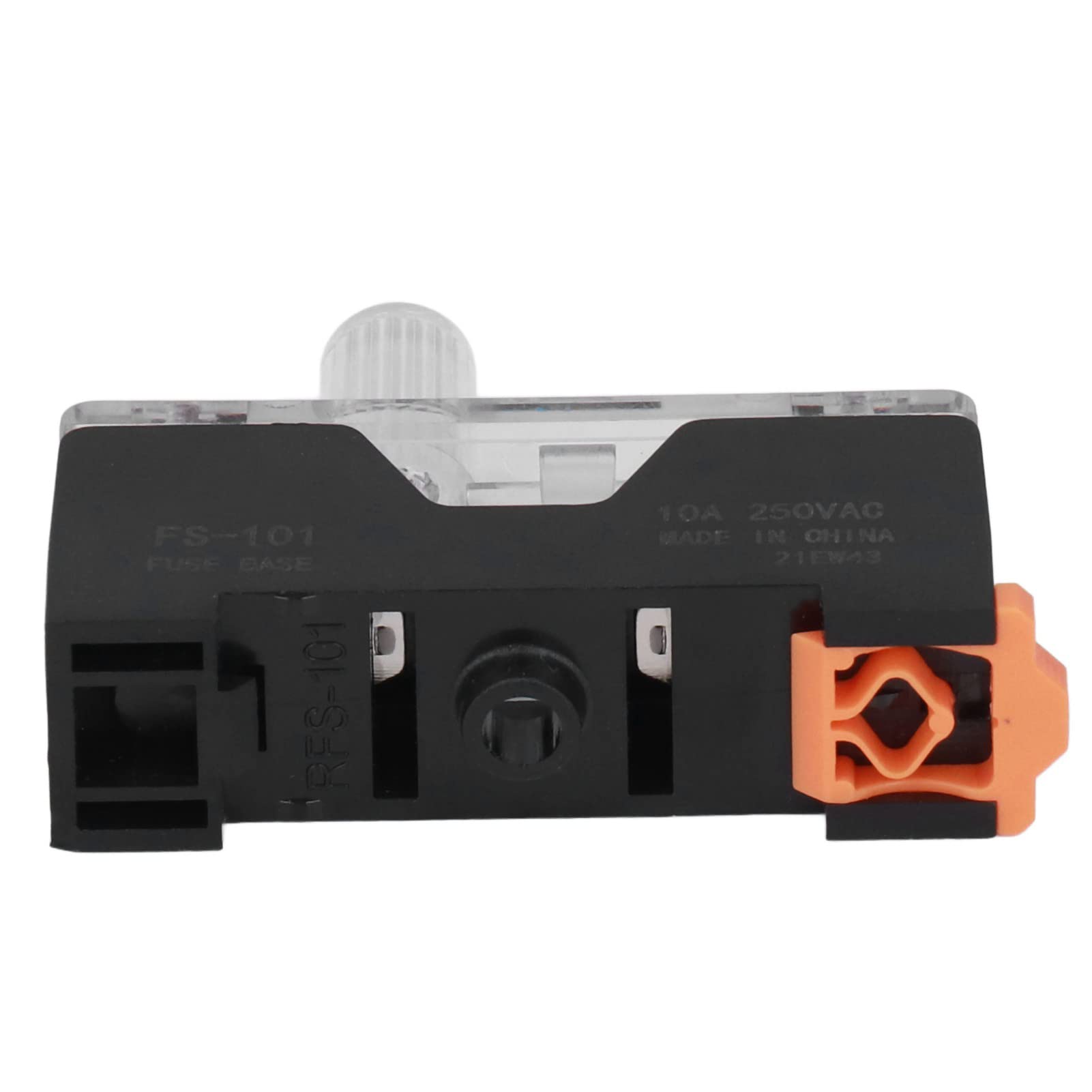 FTVOGUE Portafusibles, Portafusibles de Montaje en Riel de 1 Poste 250V 10A para Fusible de 6x30 Mm, Carcasa de bajo Voltaje con Luz Indicadora de Trabajo, Instalación en Riel de 32 Mm para Paneles