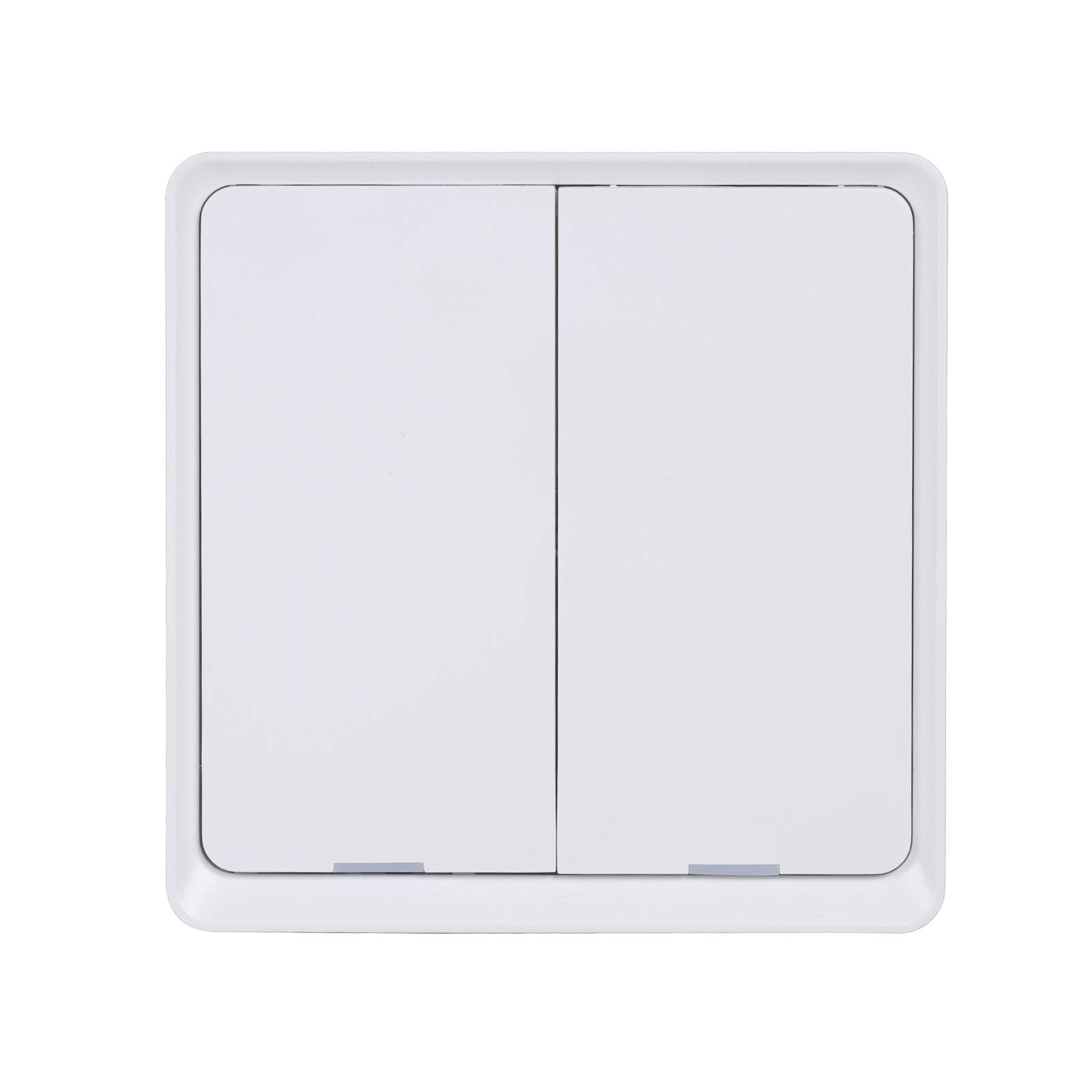 Benkeg 2 Gang Smart Light Switch Neutral Wire Needed 2.4Ghz Wifi Light Switch Compatible with Alexa and Google Home with Schedule Timer Single-Pole No Hub Required