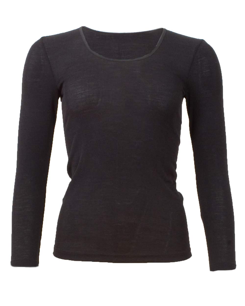 Cosilana, Maillot de corps à manches longues pour femme, 70 % laine, 30 % soie